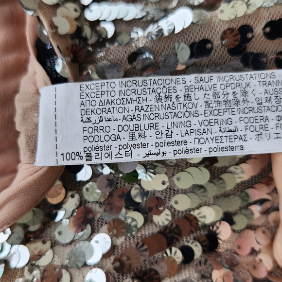 ZARA High Waisted Silver Sequin Ruffle Skirt - Picture 11 of 11